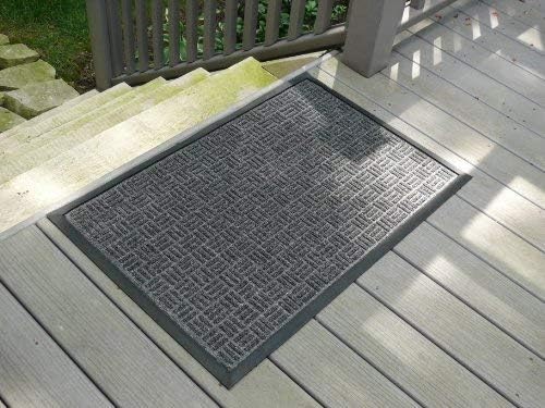 Kempf Water Retainer Entrance Mat, Indoor Outdoor Rubber Rug, Moisture Trapping, Absorbent Mat, 18