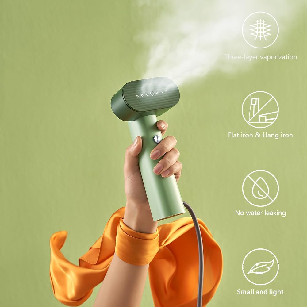G6 Steamer for Clothes Portable 2-in-1 Travel Iron for Clothes, Just 0.7lbs Lightly, 10 Minutes of