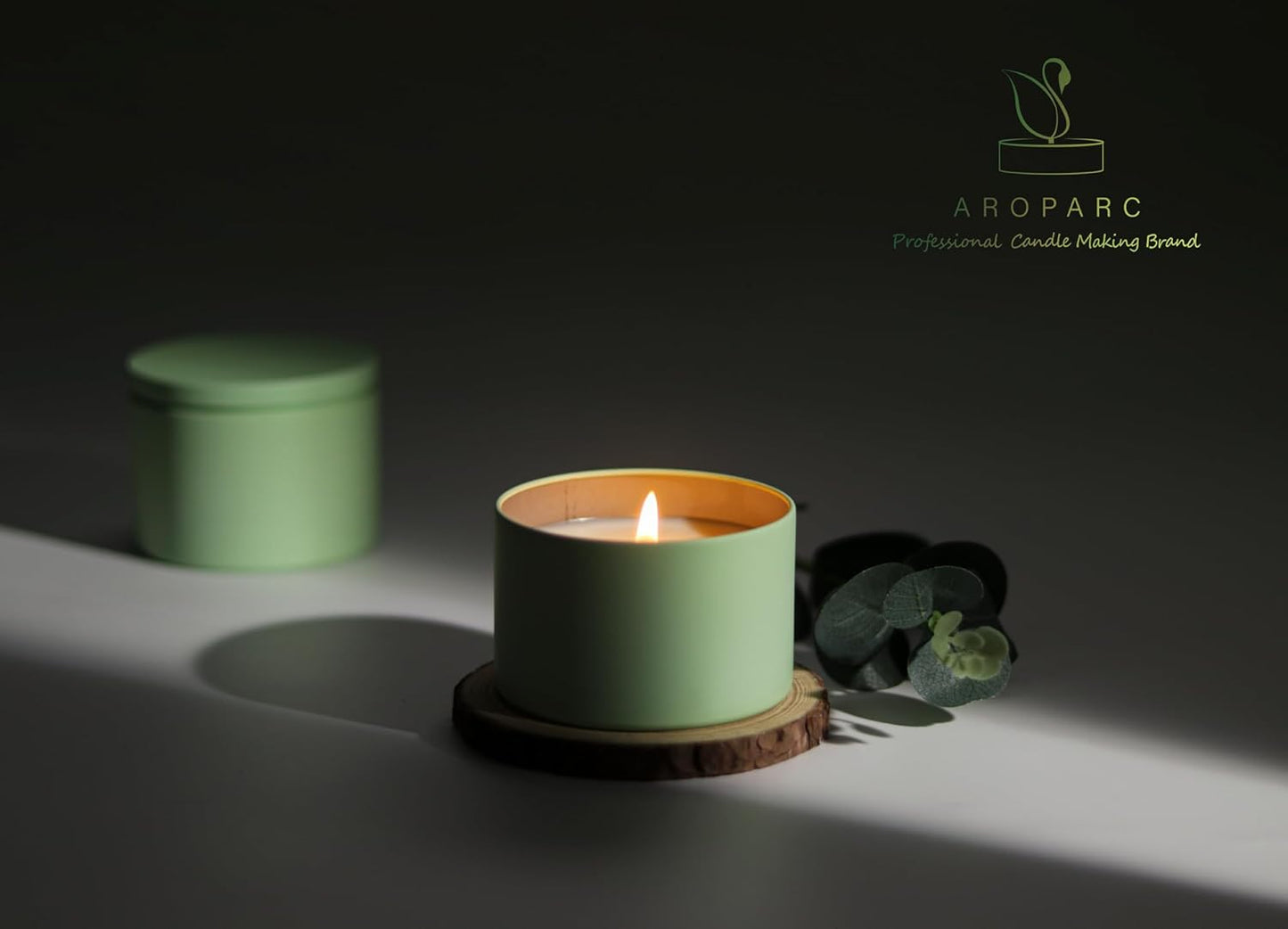 Aroparc Candle Tins 8oz with Lids, 24 Pack Seamless Bulk Candle Containers for Candle Making