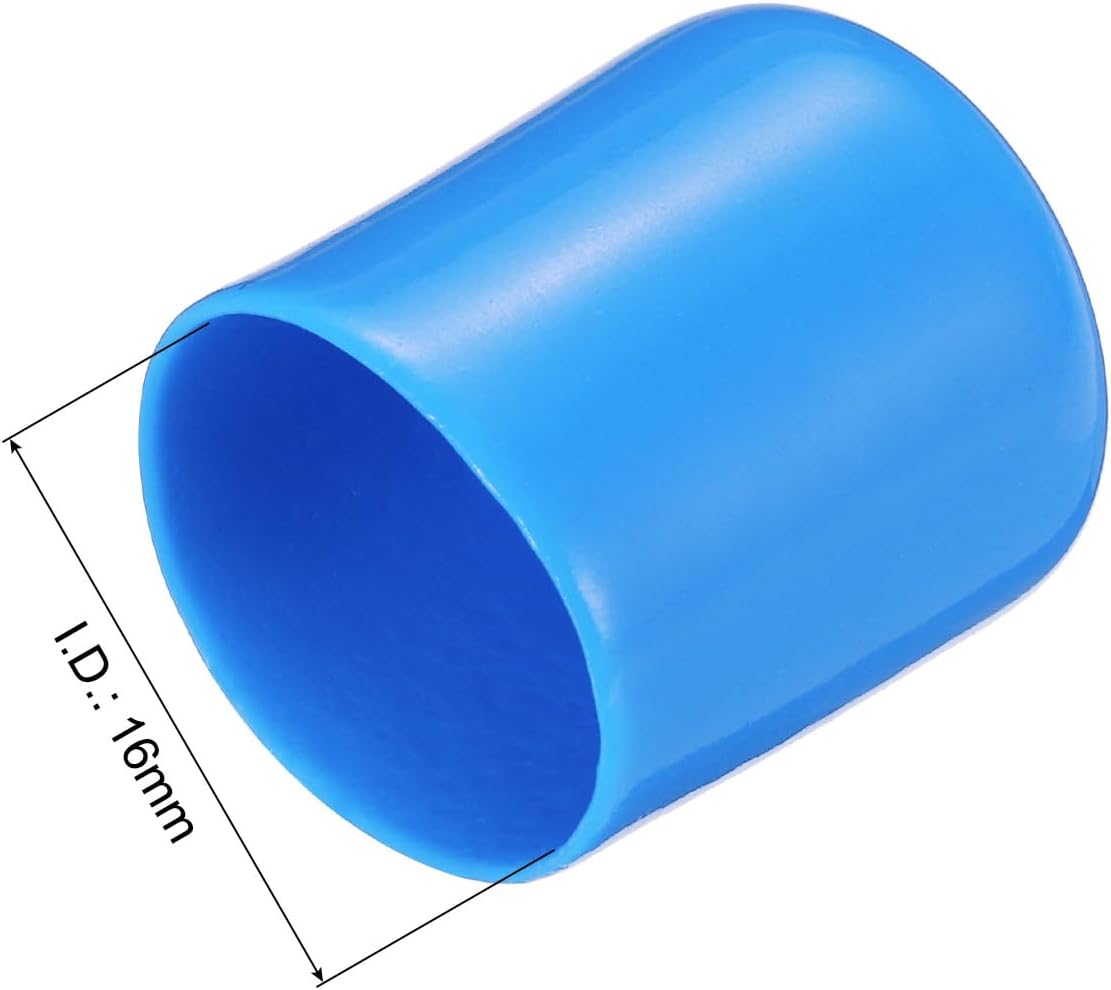 uxcell 20pcs Rubber End Caps 16mm(5/8") ID Vinyl PVC Round Tube Bolt Cap Cover Screw Thread
