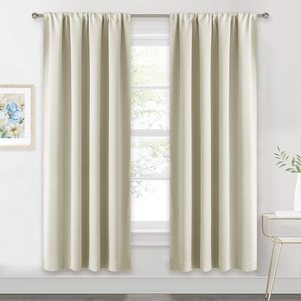 RYB HOME Blackout Curtains for Living Room, Large Window Shades for Bay Window Dining Parlor