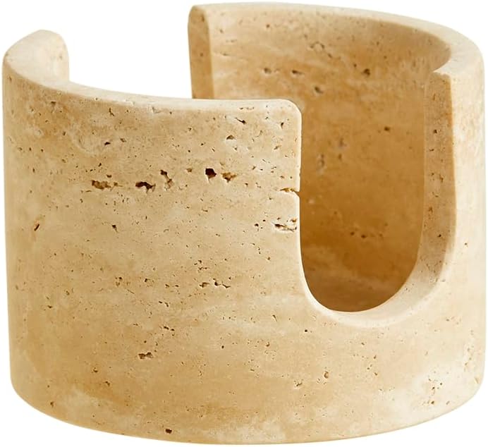 Natural Beige Travertine Marble Sponge Holder for Kitchen Sink Counter，Kitchen Stone Drying Rack