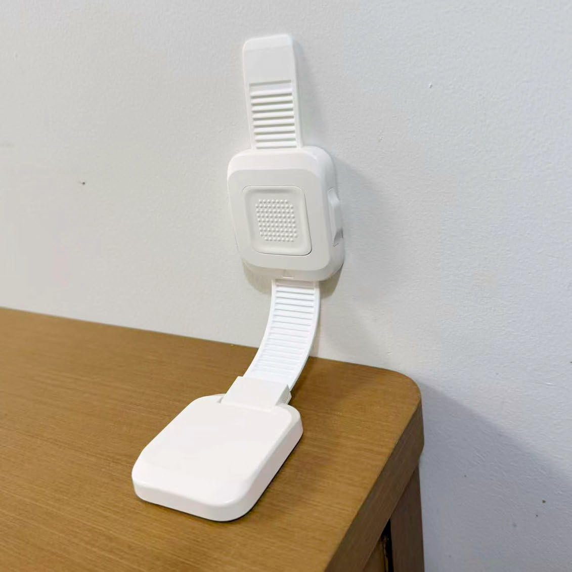 Upgraded No Drill Adhesive Furniture Anchor, Adjustable Anti Tip Furniture Wall Straps for Baby