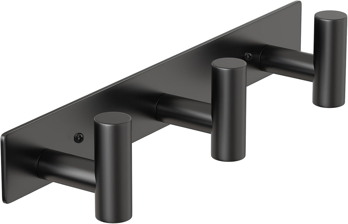 PMMASTO Coat Rack Wall Mounted, 3 "T Shaped Wall Hooks for Hanging, Heavy Duty Stainless Steel Coat