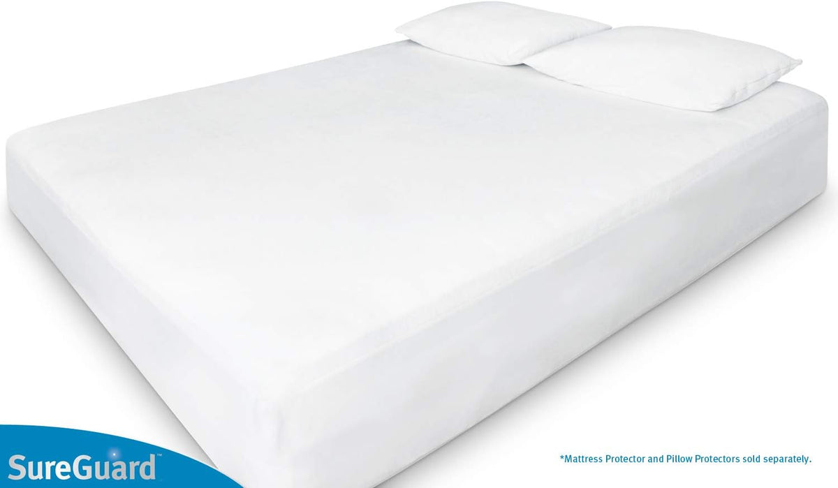 SureGuard King Size Mattress Protector - 100% Waterproof, Hypoallergenic - Premium Fitted Cotton