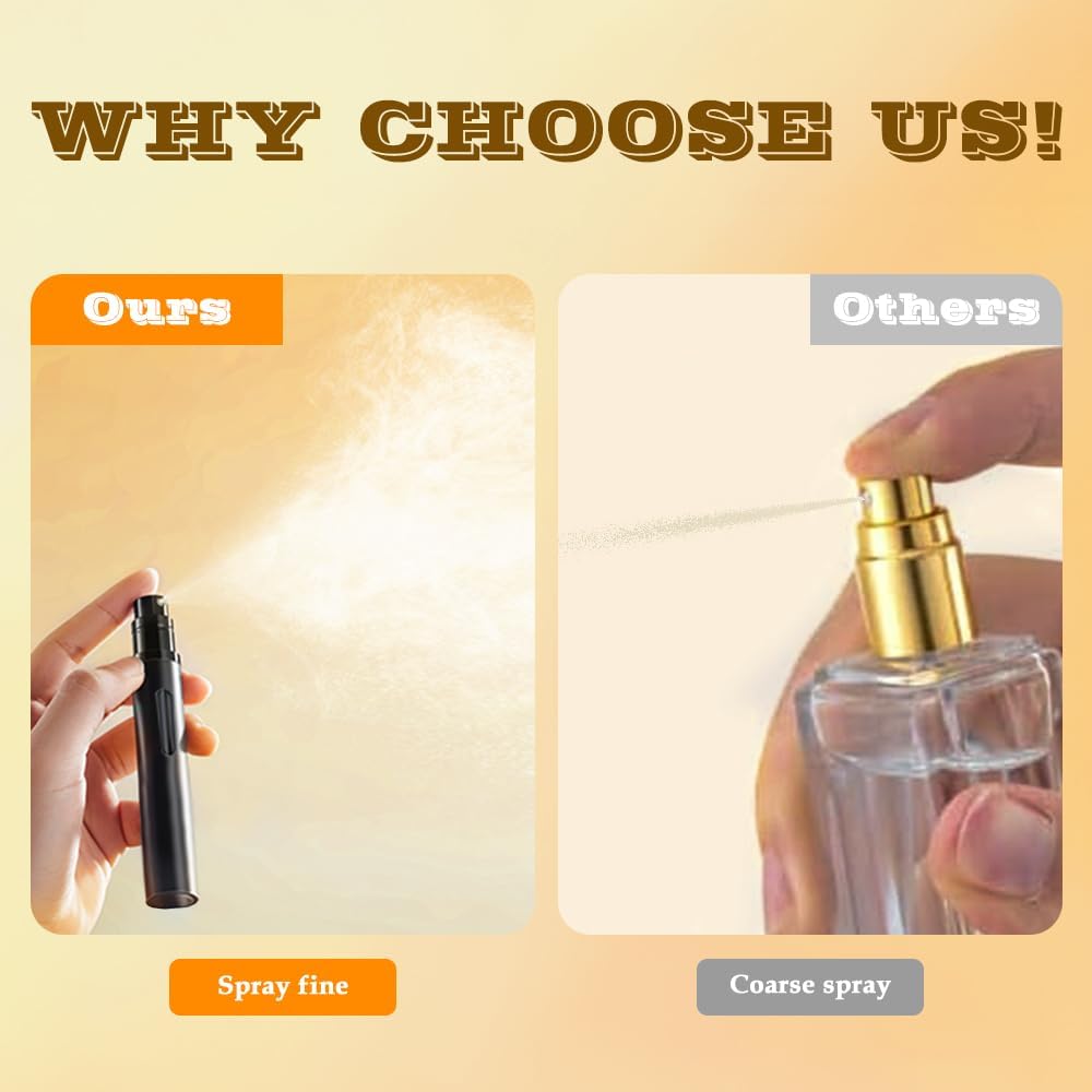 10ml Perfume Atomizer Travel Refillable, 3PCS Perfume Travel Refillable Bottle,Bottom-Filling