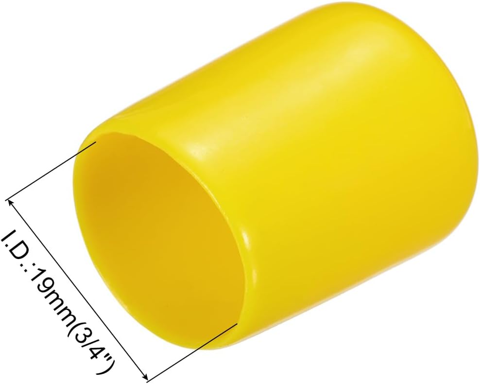 uxcell 20pcs Rubber End Caps 19mm(3/4") ID Vinyl PVC Round Tube Bolt Cap Cover Screw Thread