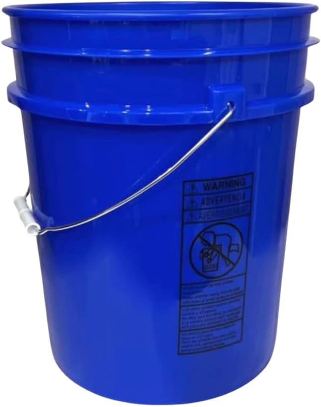 House Naturals 5 Gallon Premium HPDE Plastic Bucket - Made in USA Food Grade Storage Container, BPA
