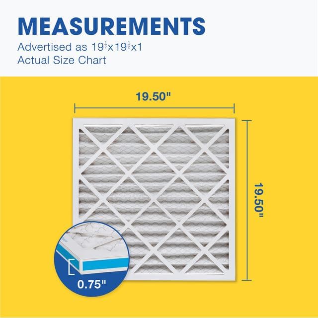 Aerostar Air Filters 19 1/2 x 19 1/2 x 1 MERV 11,Healthier Air For Your Home, 19 1/2" x 19 1/2" x
