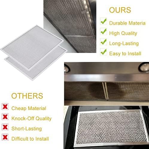 Wadoy BPS1FA36 Range Hood Filter 11-3/4" X 17-1/4" X 3/8", 2 Pack Aluminum Mesh Grease Range Hood