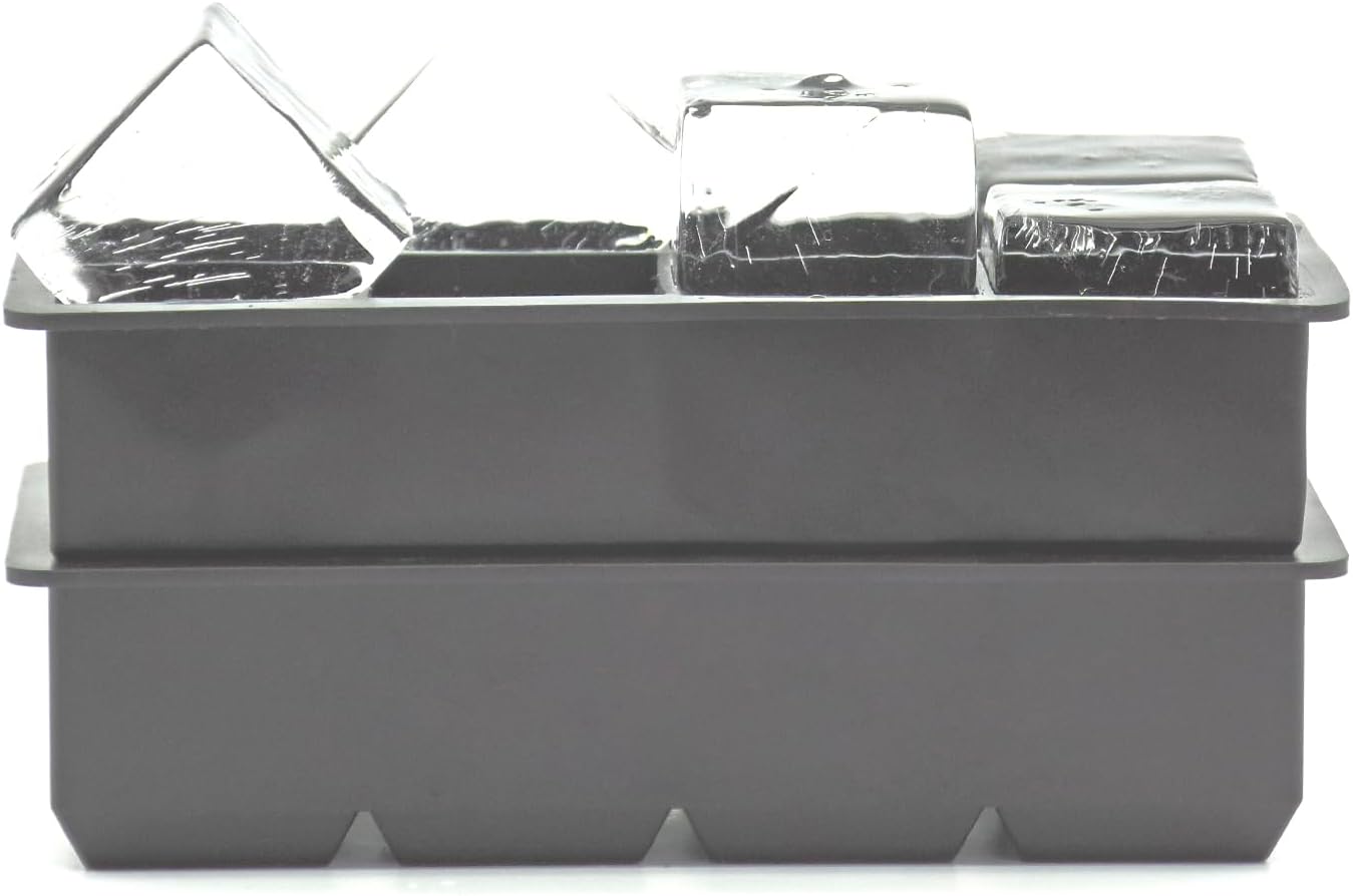 Bangp Large Ice Cube Trays 2 Pack,Big Ice Cube Molds with Removable Lids,Easy Release and Stackable