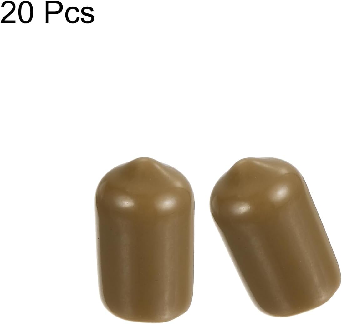 uxcell 20pcs Rubber End Caps 9mm(3/8") ID Vinyl PVC Round Tube Bolt Cap Cover Screw Thread
