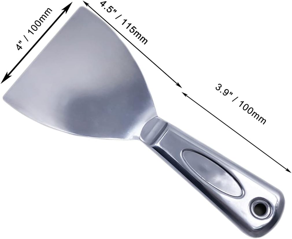 Flex All Stainless Steel Joint Knife Putty Scraper,4-Inch Professional Grade 420 stainless steel