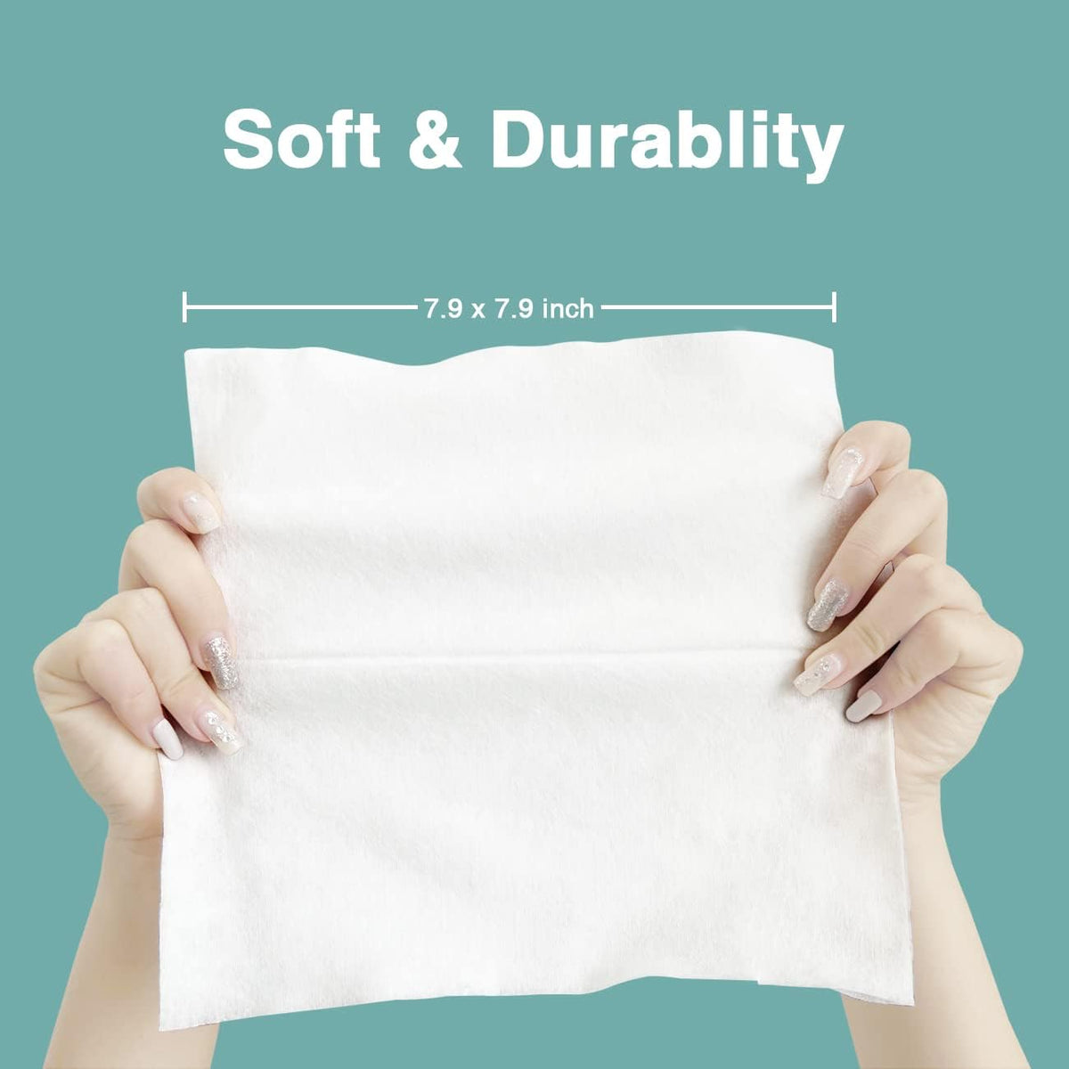 Saraflora 100% Cotton Facial Tissue Soft Dry Wipe 6 Pack, Use for Sensitive Skin Disposable Face