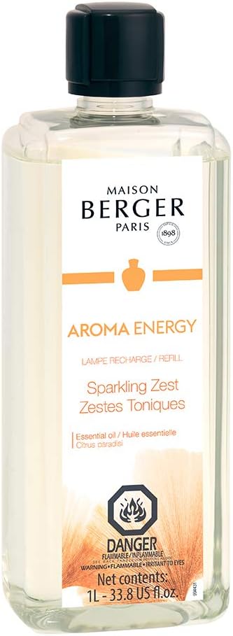 Maison Berger - Sparkling Zest - Lampe Berger Fragrance Refill for Home Fragrance Oil Diffuser