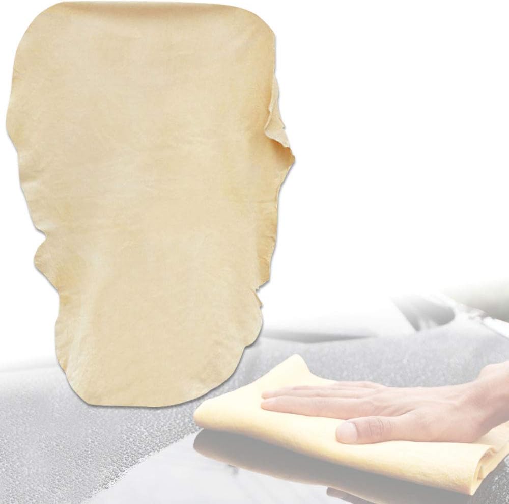 Chamois Cloth for Car - 35'' x 23.6'' (5.7 sq ft) - Extra Large Drying Natural Shammy Towel Real