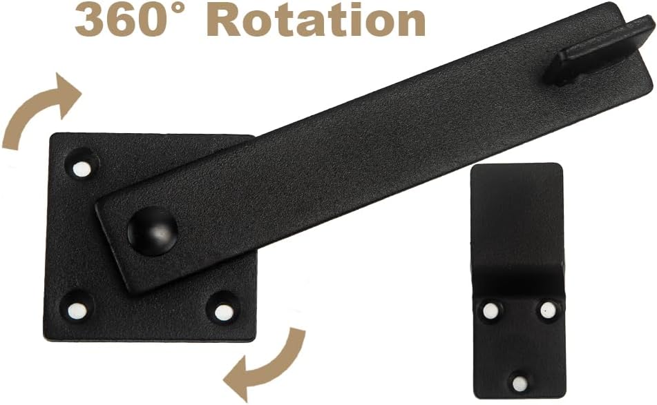 2 Pack Flip Gate Latch Lock 6'' Adjustable Barn Door Lock Hardware Safety Rustic Gate Lock for