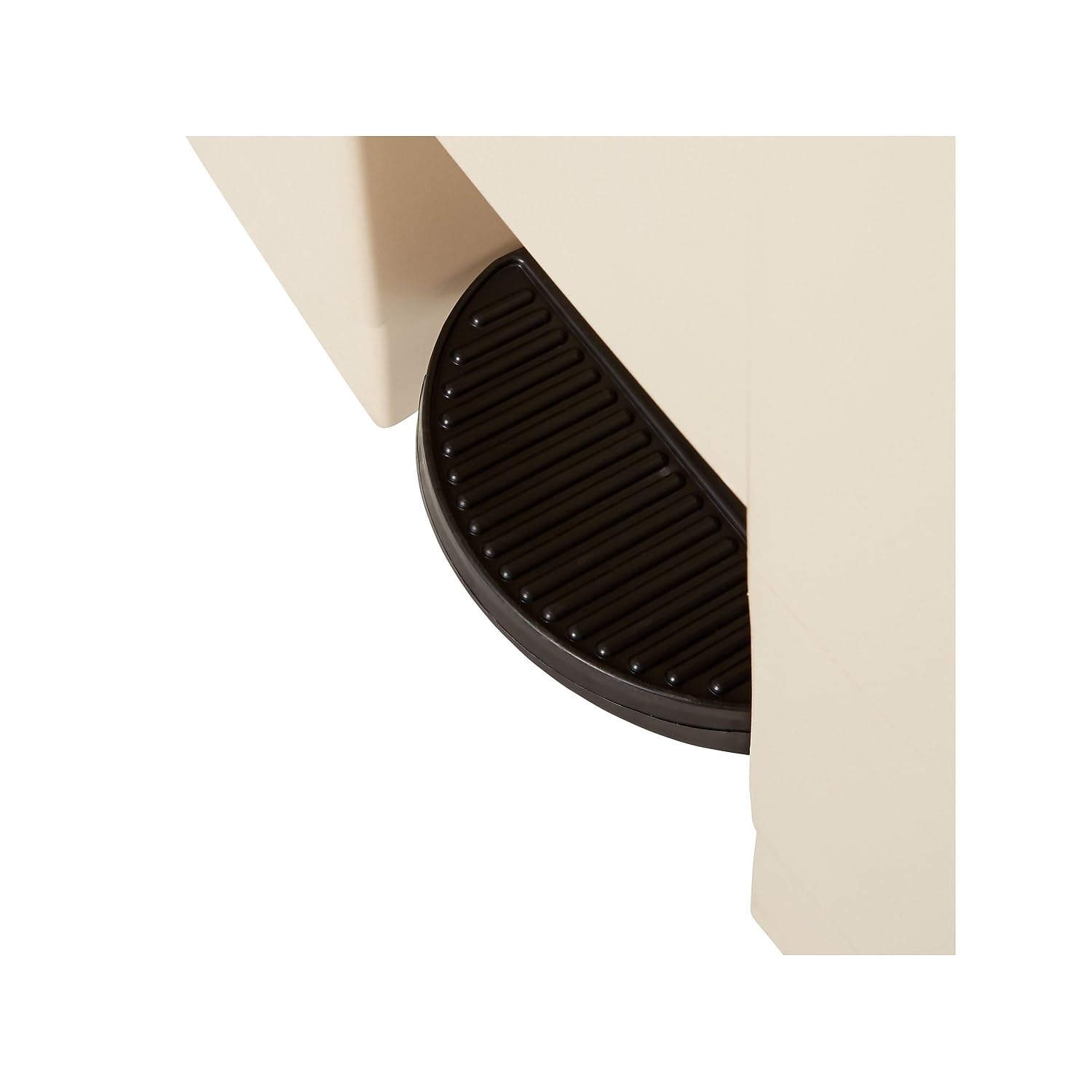 Rubbermaid Commercial Products Step-On Lid Trash Can, 18-Gallon, Beige, Hands-Free Sanitary Use