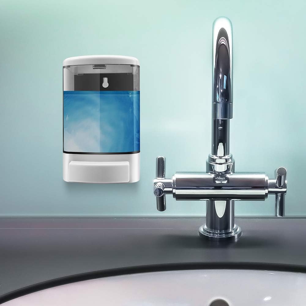 Soap Dispenser Wall Mount, 1000ML Commercial Manual Soap Dispenser Wall Mounted for Bathroom