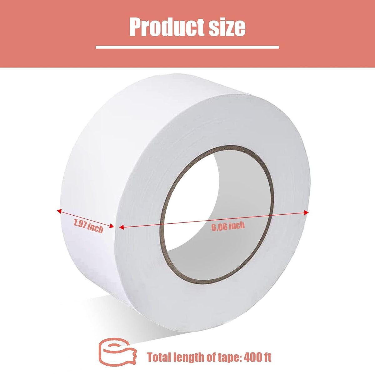 Drywall Paper Tape, 2” x 400 ft Ultra-Thin Fiber Paper Drywall Joint Tape for Seam Patch for Wall