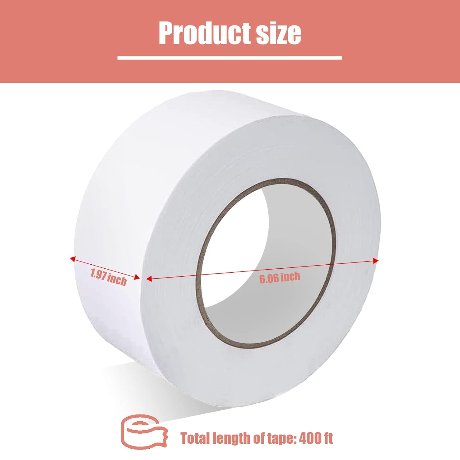 Drywall Paper Tape, 2” x 400 ft Ultra-Thin Fiber Paper Drywall Joint Tape for Seam Patch for Wall