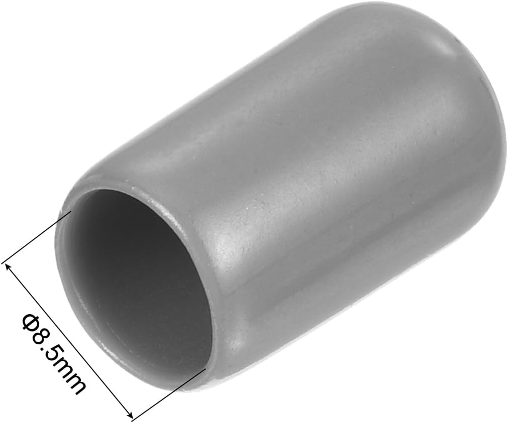 uxcell 20pcs Rubber End Caps Protective Caps 8.5mm ID Vinyl PVC Round Tube Bolt Cap Cover Screw