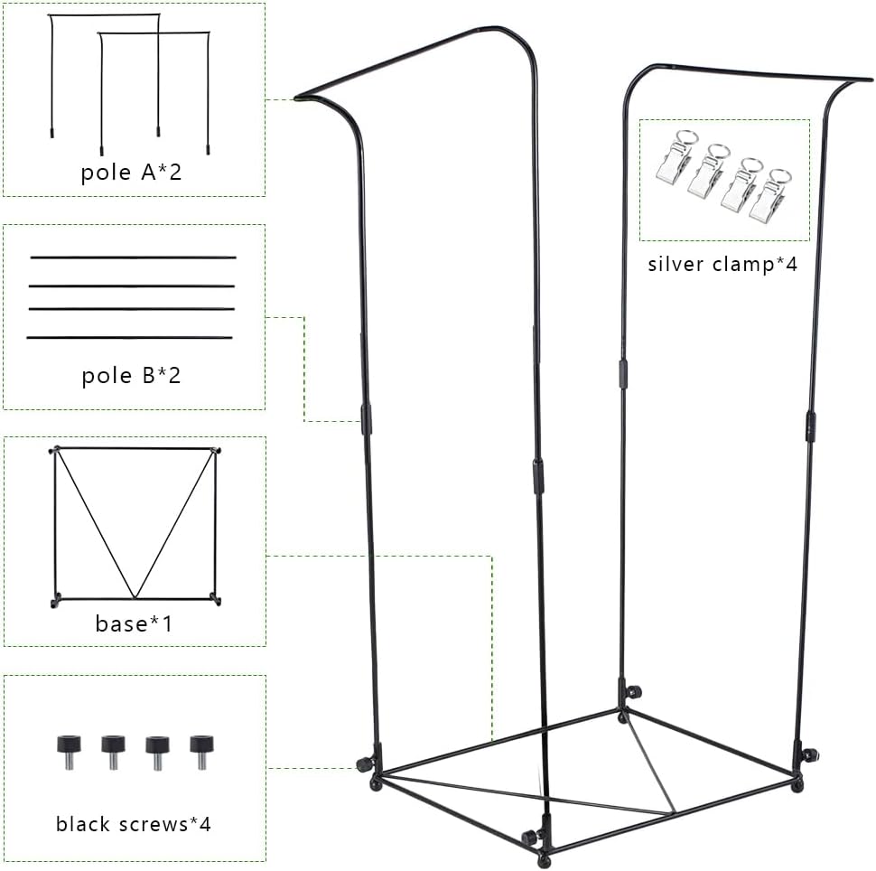 Trash Bag Holder, Metal Garbage Bag Holder, 30-45 Gallon Portable Trash Bag Holder Stand, Multi-use