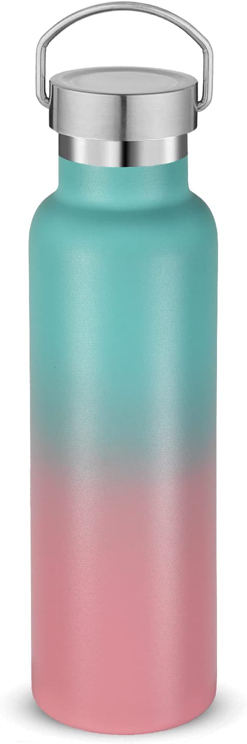 Neihepal Gradient Stainless Steel Water Bottles,20 Ounce Vacuum Insulated Double Wall Travel Bottle