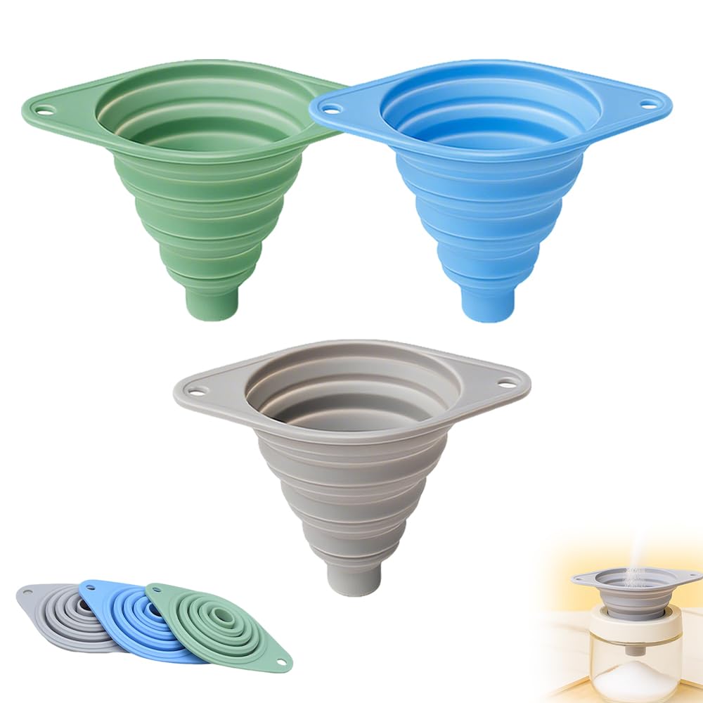 Kitchen Funnel Set, 2025 New Silicone Collapsible Funnel, Multi-Purpose Small Funnels for Kitchen