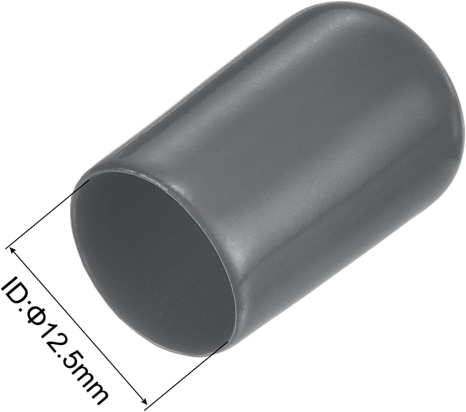 uxcell 20pcs Rubber End Caps 12.5mm(1/2 inch) ID Vinyl Round Tube Bolt Cap Cover Thread Protectors