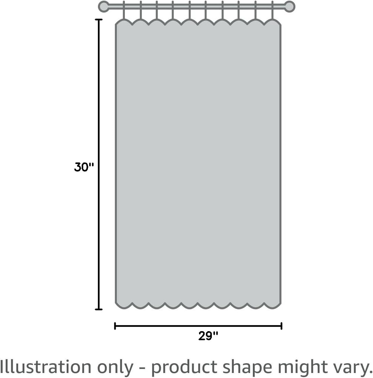 PONY DANCE Greyish White Small Window Curtain Panels Room Darkening Curtain Tiers for Nursery with