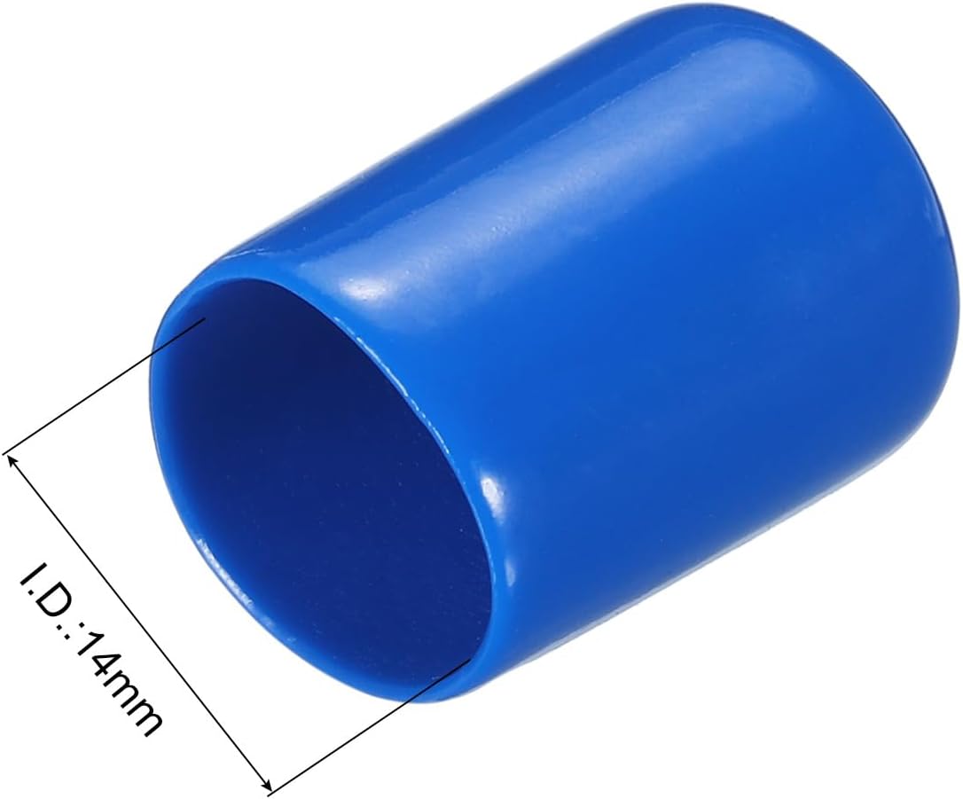 uxcell 20pcs Rubber End Caps 14mm ID Vinyl PVC Round Tube Bolt Cap Cover Screw Thread Protectors