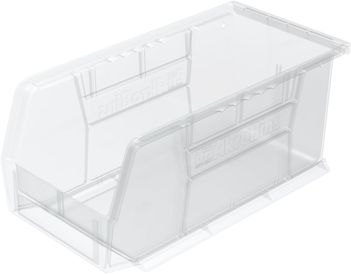 Akro-Mils 30230 AkroBins Plastic Storage Bins, Space-Saving Stackable Bins for Garage, Pantry