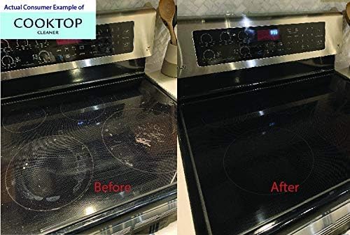Cerama Bryte Removes Tough Stains Cooktop and Stove Top Cleaner for Glass - Ceramic Surfaces, 18