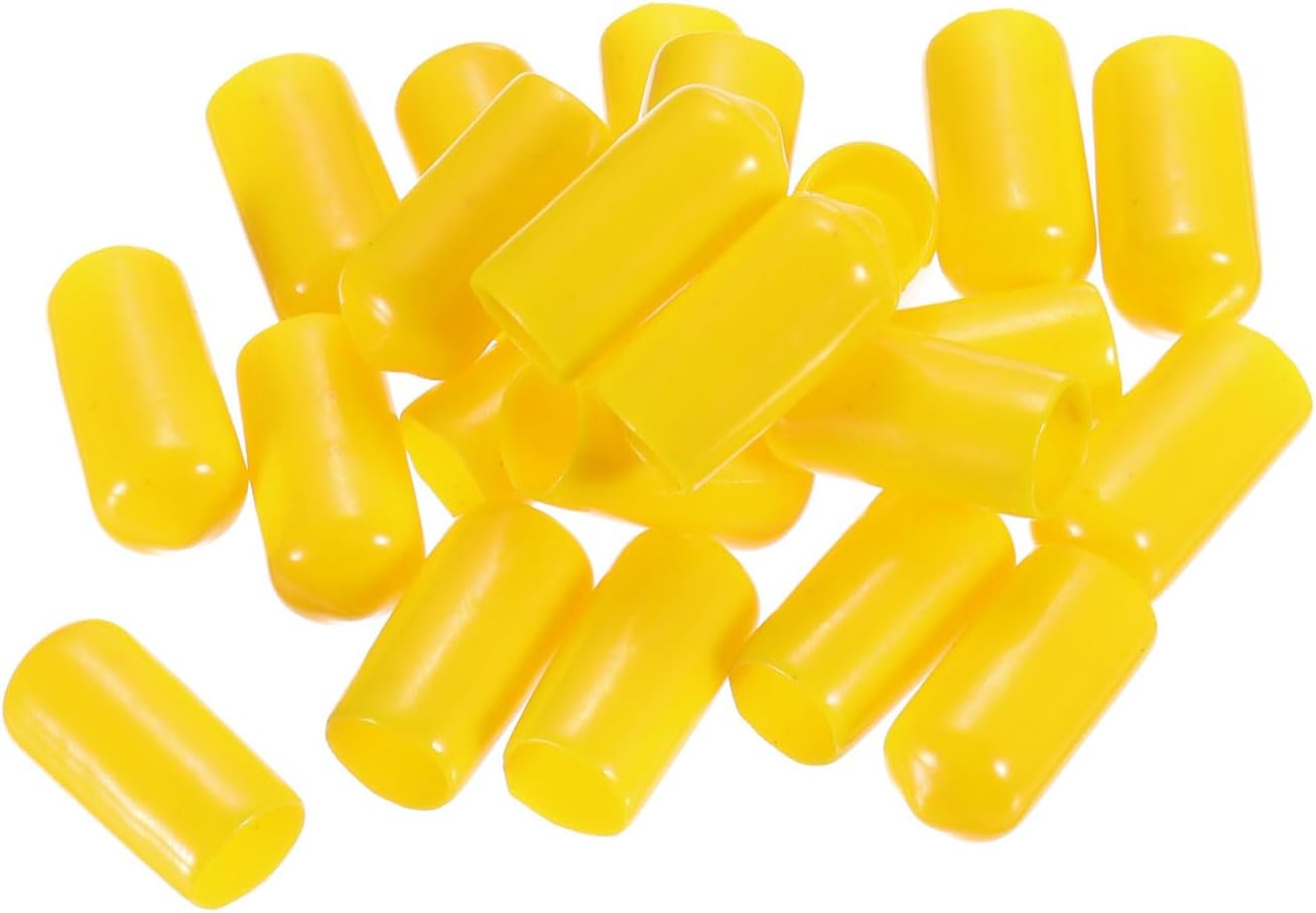 uxcell 20pcs Rubber End Caps 9.5mm(3/8") ID Vinyl PVC Round Tube Bolt Cap Cover Screw Thread