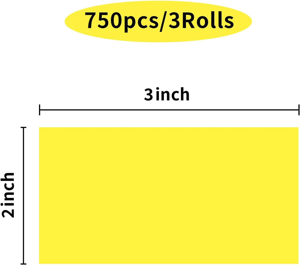 STARLIBOO Colored Labels Stickers 3 x 2 Inch, Rectangle Moving Labels Stickers, 750Pcs Garage Sale