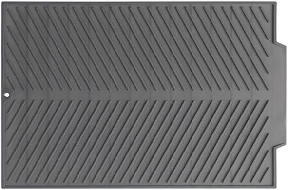 Silicone Dish Draining Mat, Eco Friendly Dish Drying Mat Kitchen Counter Anti-Skid and Heat