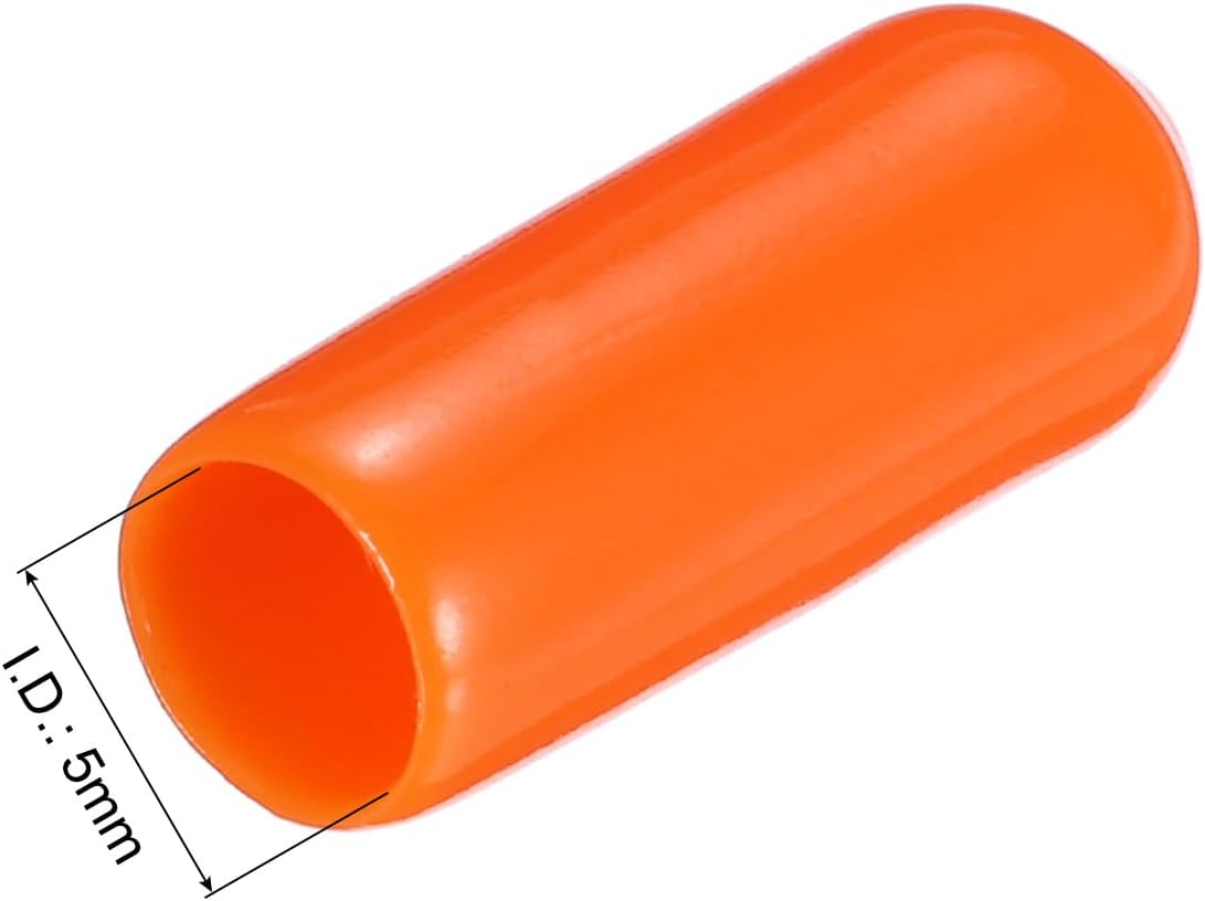 uxcell 20pcs Rubber End Caps 5mm(3/16") ID Vinyl PVC Round Tube Bolt Cap Cover Screw Thread