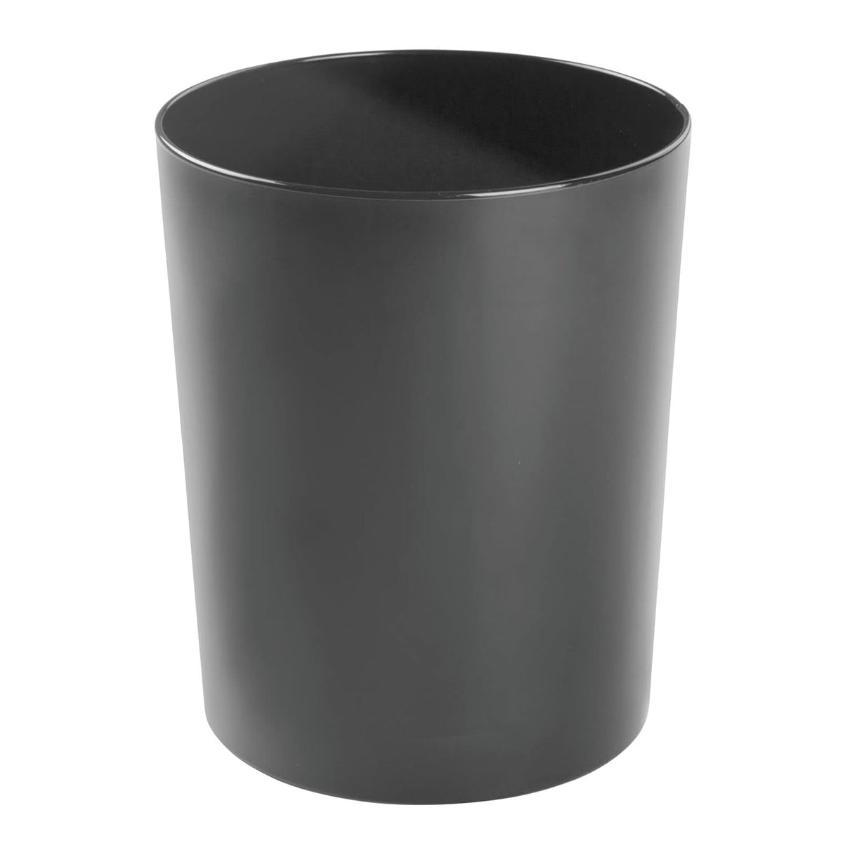 mDesign Round Metal Small 1.7 Gallon Recycle Trash Can Wastebasket, Garbage Container Bin for