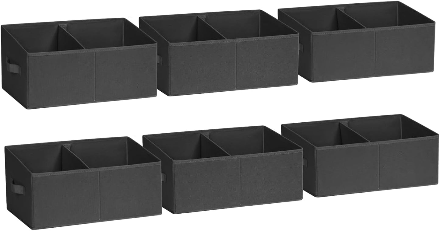 DIMJ Closet Storage Bins, 6 Pack Storage Baskets for Shelves, Foldable Closet Organizer with