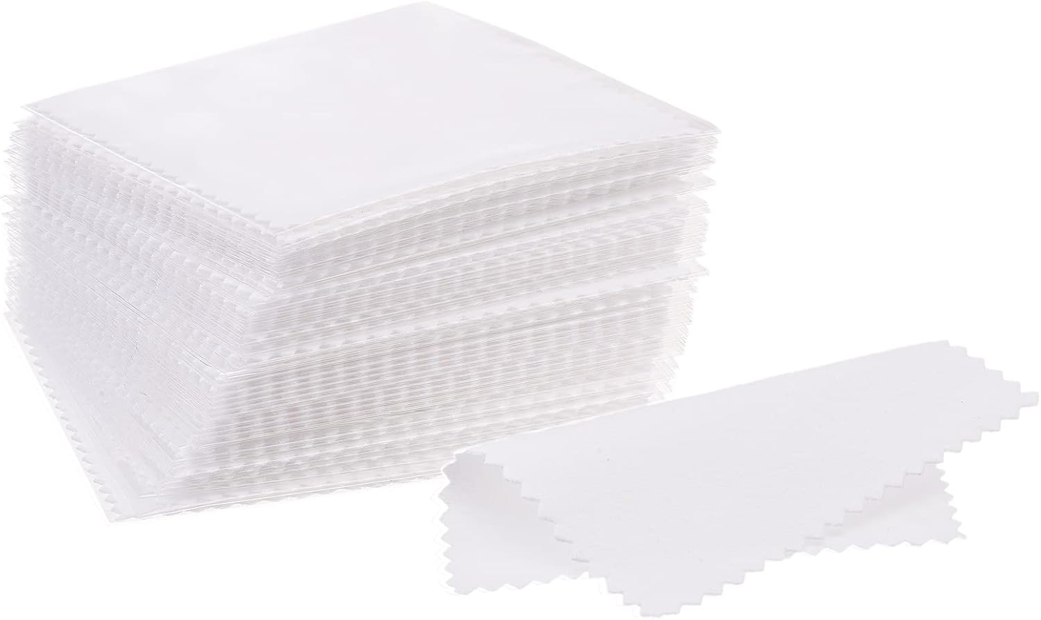 CATIFLIN 100pcs Jewelry Cleaning Cloth, Silver Polishing Cloth Individually Wrapped, Small Jewelry