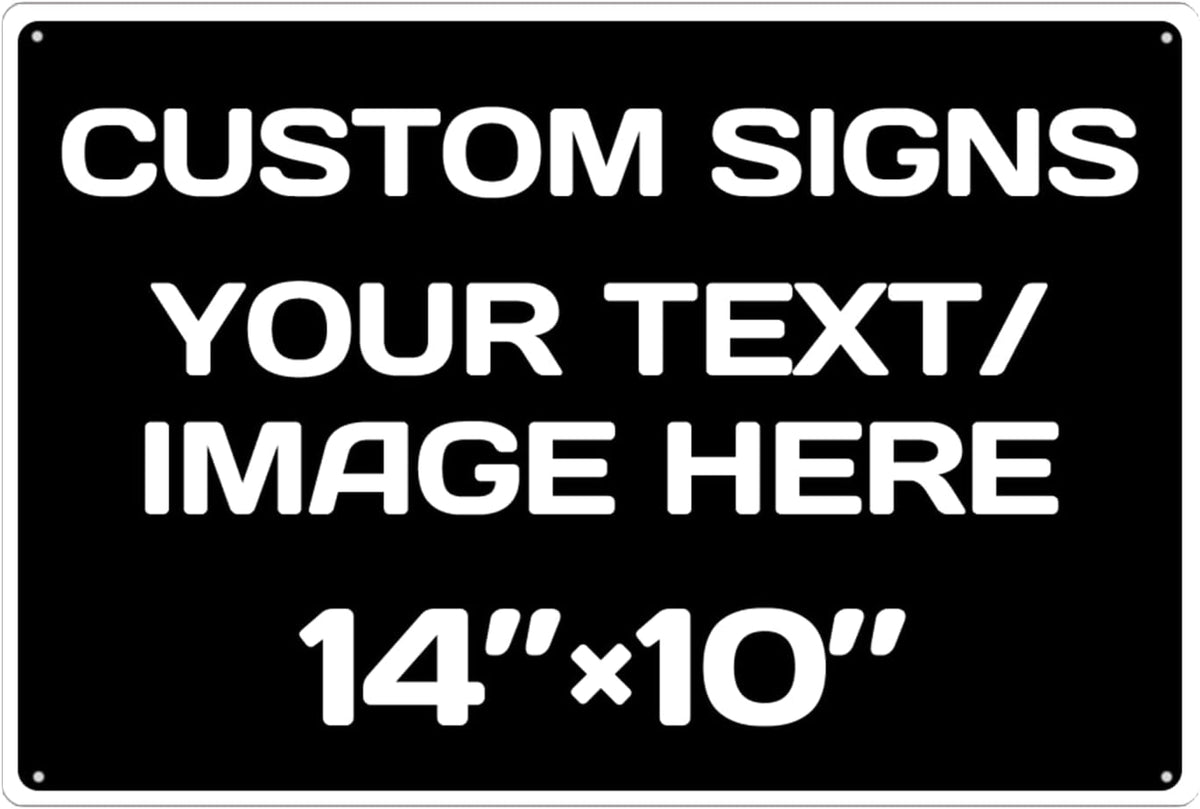 Customised Christmas Decorations: Personalized Text And Picture Signs, Black White Traffic