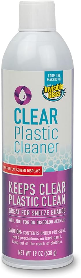 Invisible Glass 91014 Clear Plastic Cleaner - Cleans and Protects Plastic on Electronics