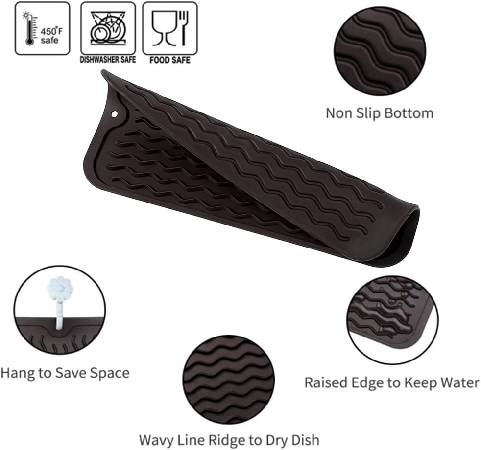 Silicone Dish Drying Mat for Multiple Usage,Easy clean,Eco-friendly,Heat-resistant Silicone Mat for