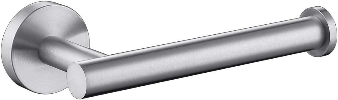 TASTOS Brushed Nickel Toilet Paper Holder SUS304 Stainless Steel, Modern Round Tissue Roll Holders