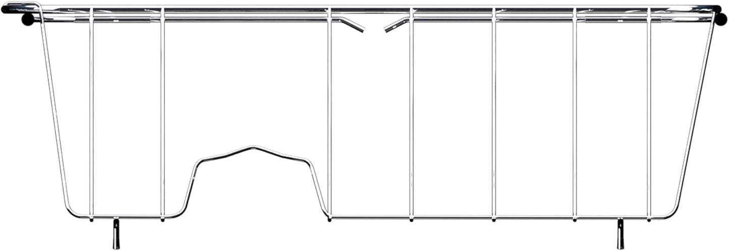 Stainless Steel Dish Drying Rack(15"L x 8.3"W x 4.2"D), Expandable Fruit & Vegetable Drain Rack