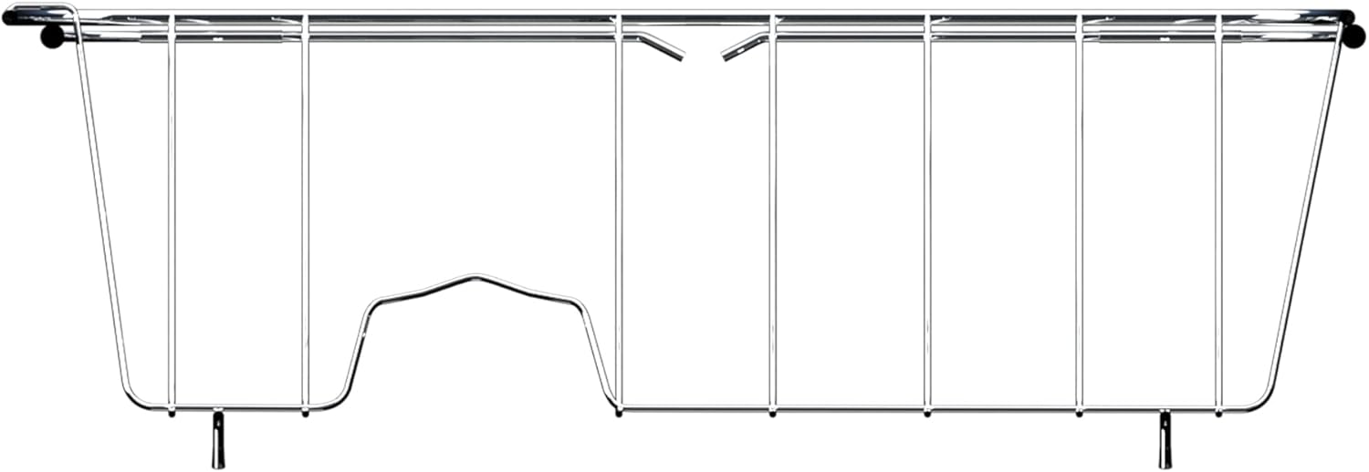 Stainless Steel Dish Drying Rack(15"L x 8.3"W x 4.2"D), Expandable Fruit & Vegetable Drain Rack