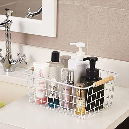 Kitchen Wire Baskets Farmhouse Decor Metal Food Storage Organizer,Household Refrigerator Bin with