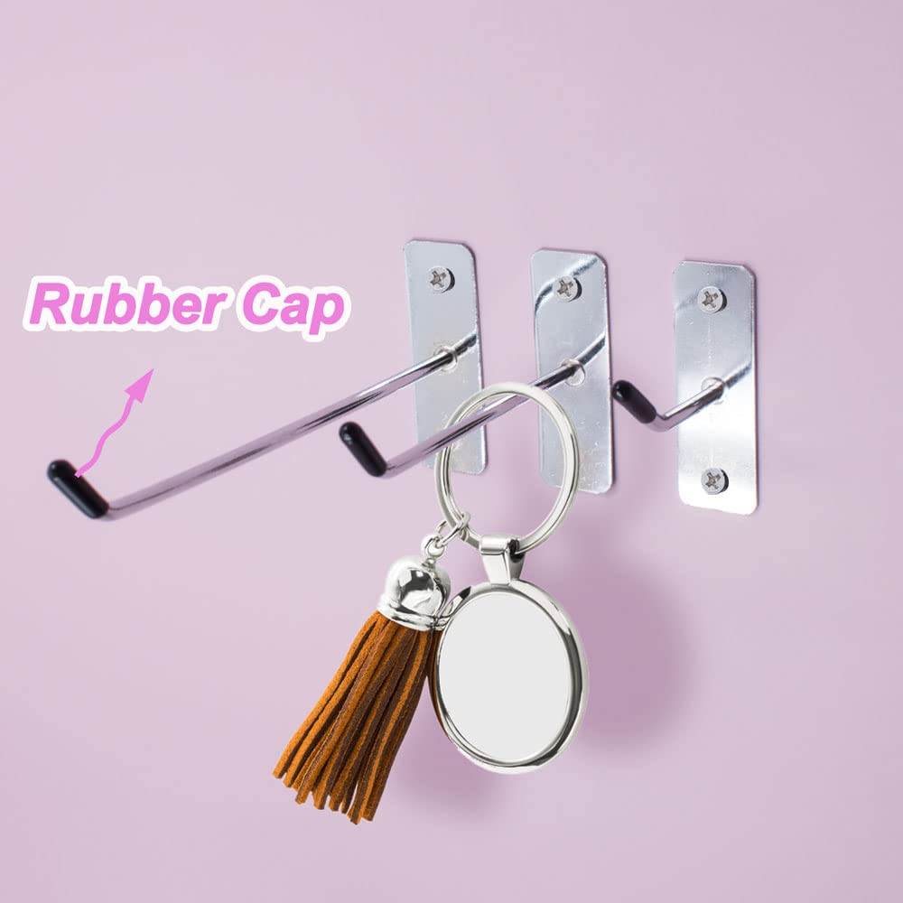 KeaJuidy 30pcs Wall Mounted Hook Heavy Duty Metal Single Hooks Home Storage Organizer Hanger