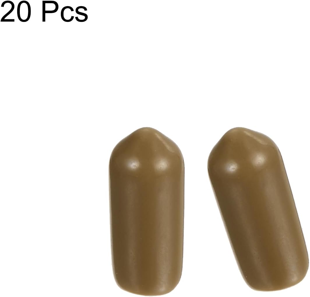 uxcell 20pcs Rubber End Caps 6mm(1/4") ID Vinyl PVC Round Tube Bolt Cap Cover Screw Thread